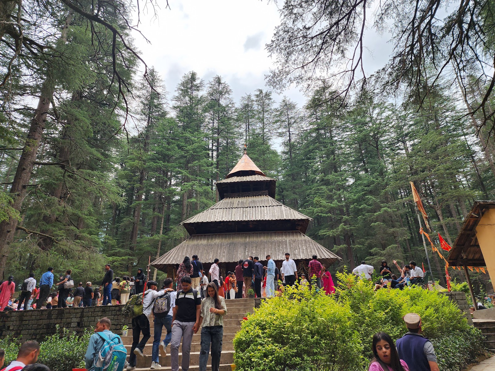 Hadimba Devi Temple's wooden pagoda in the cedar forest, Manali